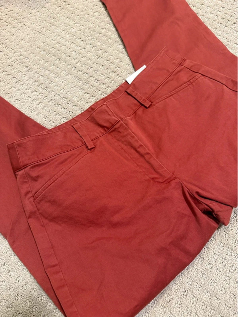 Lands’ End NWT Mid Rise Straight Leg Pants Rust Size 8 Chino Career - Picture 4 of 6